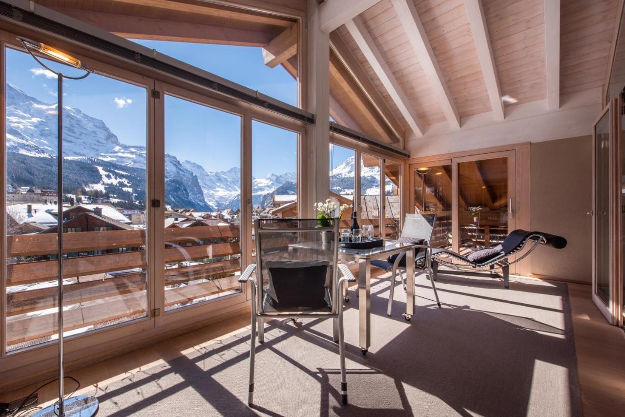 Chalet Schneehoren Penthouse Wengen Dış mekan fotoğraf