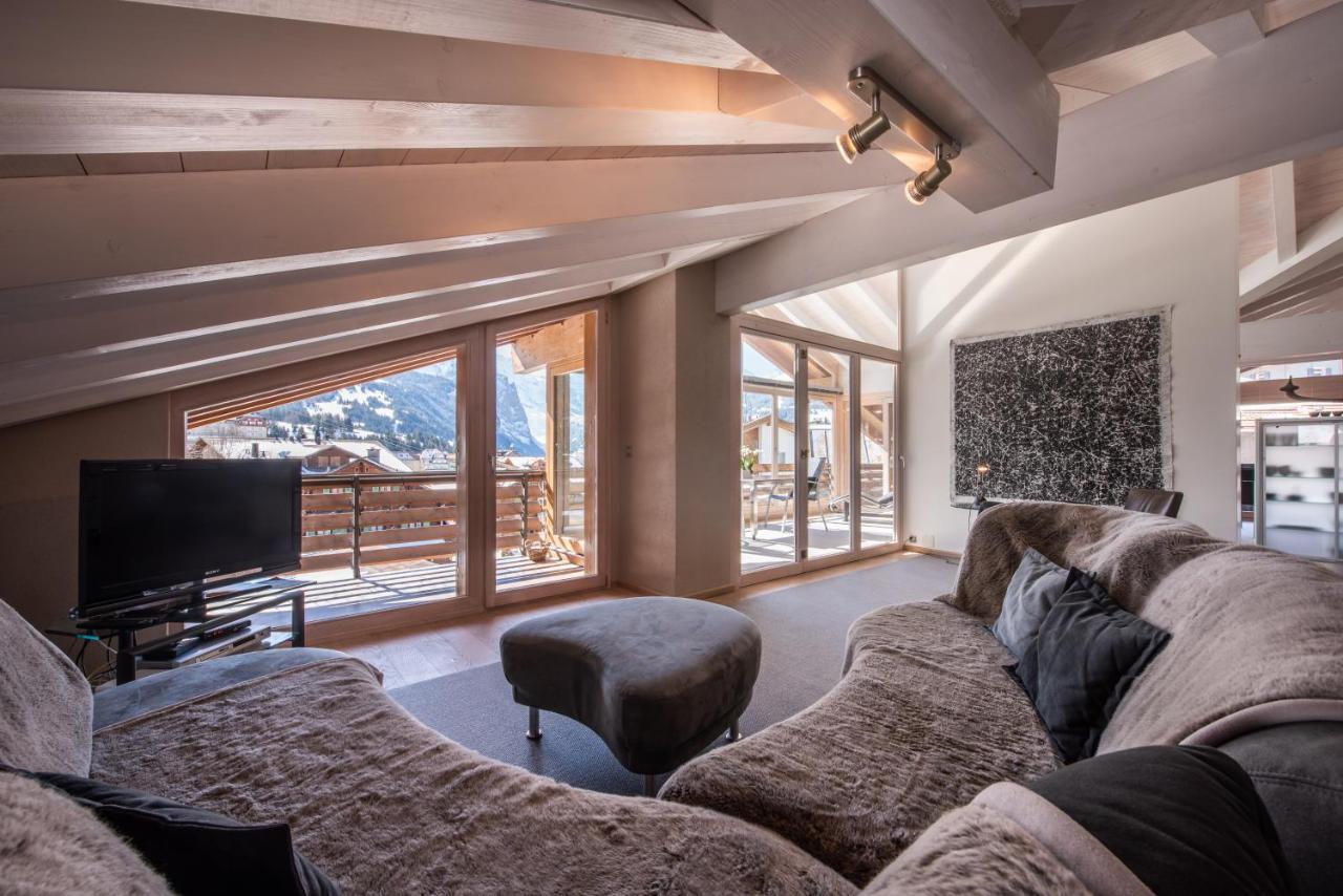 Chalet Schneehoren Penthouse Wengen Dış mekan fotoğraf