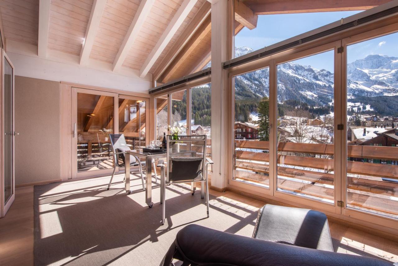 Chalet Schneehoren Penthouse Wengen Dış mekan fotoğraf