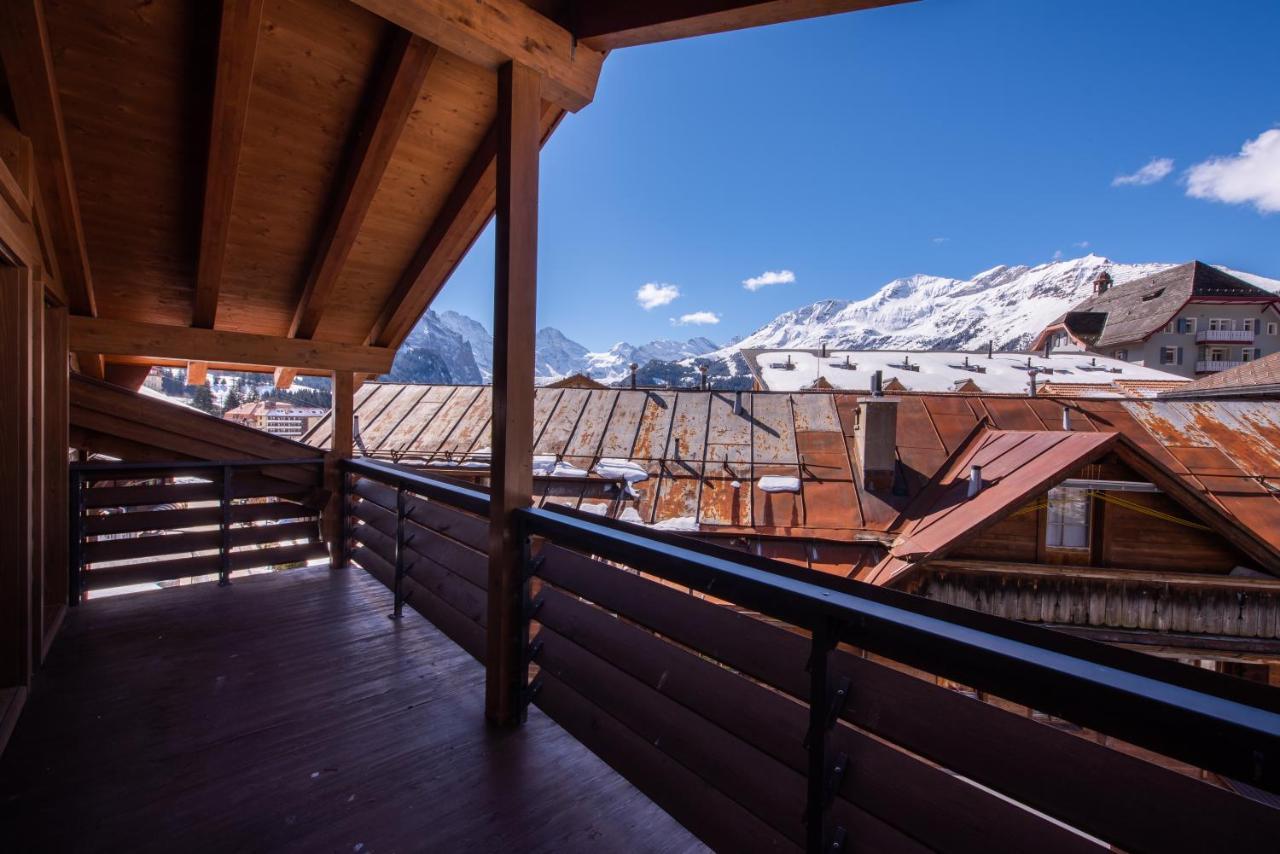 Chalet Schneehoren Penthouse Wengen Dış mekan fotoğraf