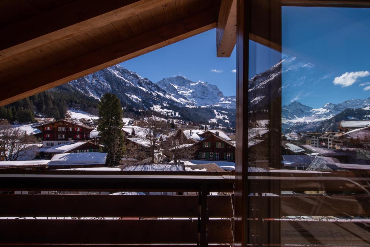 Chalet Schneehoren Penthouse Wengen Dış mekan fotoğraf