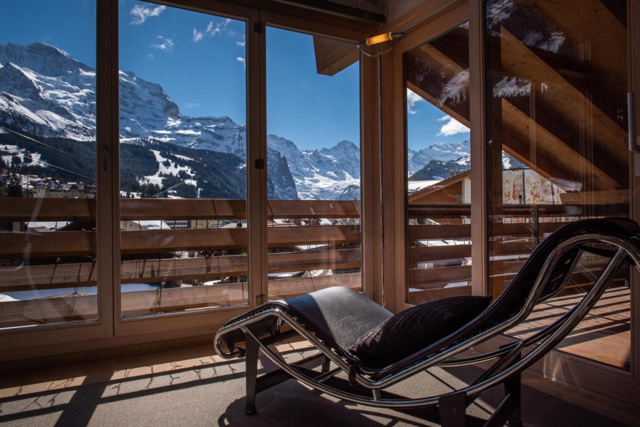 Chalet Schneehoren Penthouse Wengen Dış mekan fotoğraf