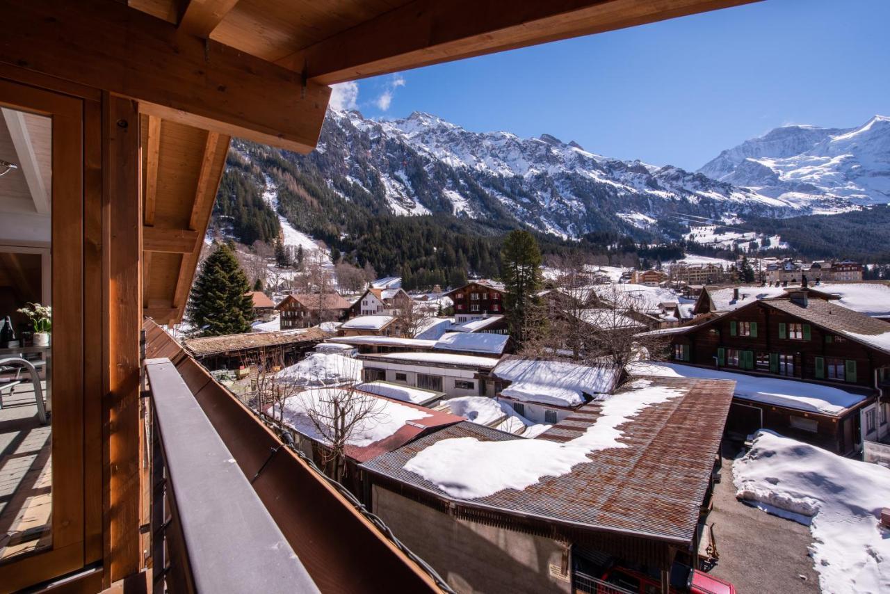 Chalet Schneehoren Penthouse Wengen Dış mekan fotoğraf